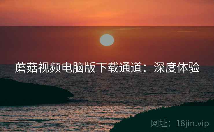 蘑菇视频电脑版下载通道：深度体验