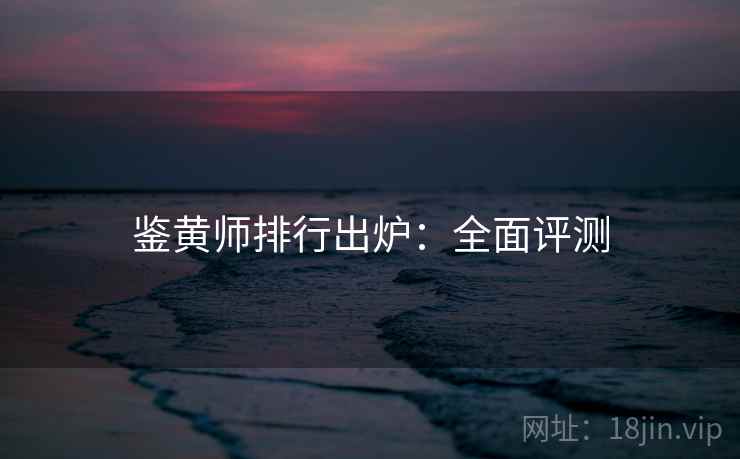 鉴黄师排行出炉：全面评测