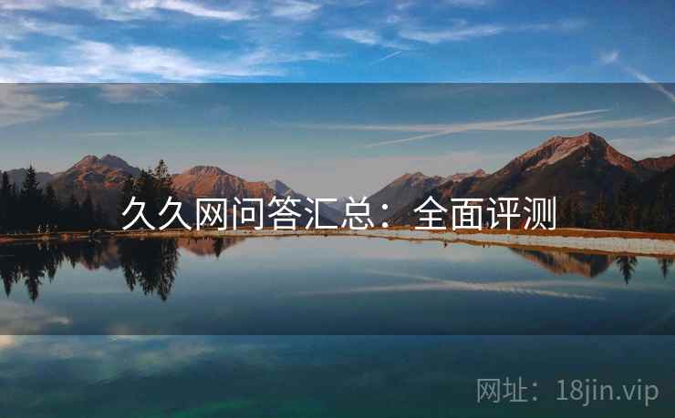 久久网问答汇总：全面评测